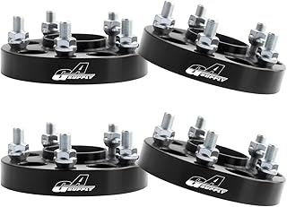 GAsupply 5x114.3 Wheel Spacers 1 inch 25mm, 5x4.5 Hubcentric Wheel Spacers 66.1mm Hub Bore 12x1.25 Studs for 5 Lug Rims, Compatible with G35 G37 350Z 370Z 240Sx 300Zx Altima