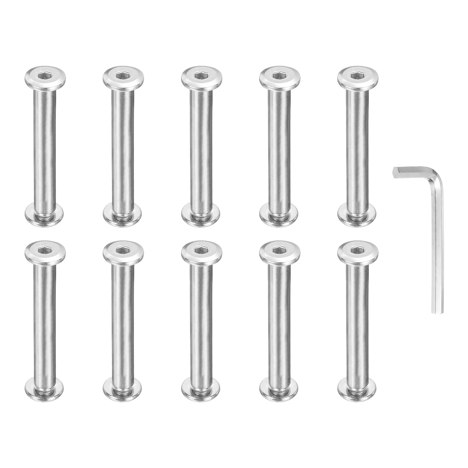 PATIKIL M5x5mm Hex Chicago Screws 6x40mm