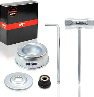 1PZ GM1-005 Gardening Machine Lawnmower Blade Adapter Kit-Thrust Washer Rider Plate Collar Nut Maintenance Screwdriver Wrench Blade Adapter Attachment Kit for Stihl String Trimmers Brush Cutter