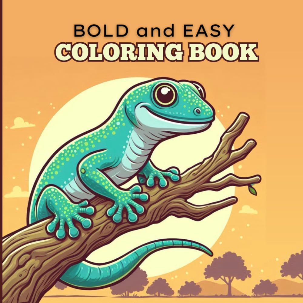 Bold and Easy Coloring Book: Fun, Relaxing Designs for Stress Relief for Seniors, Adults, Teens and Children