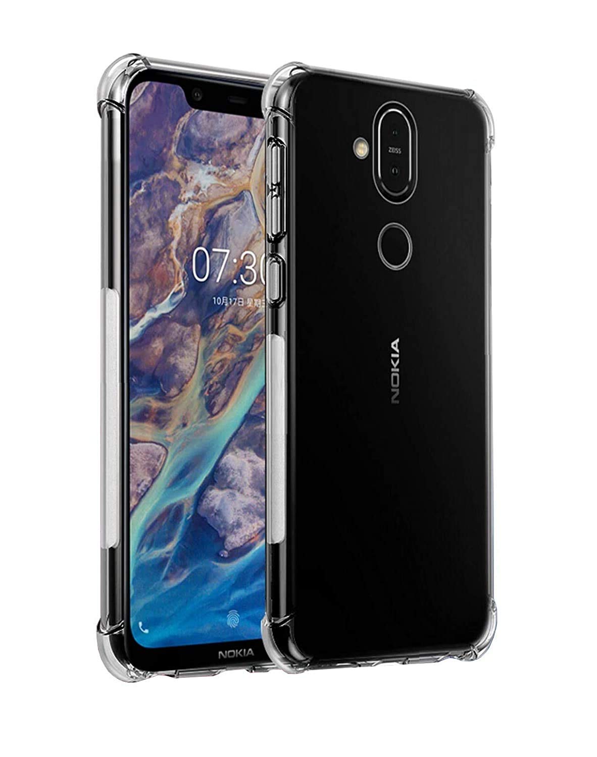 STARZ for Nokia 8.1 Thermoplastic Polyurethane Bumper Corners with Air Cushion Technology Shock Proof Protective Soft Back Cover (Transparent) (B08R7N873K) Amazon Price History, Amazon Price Tracker