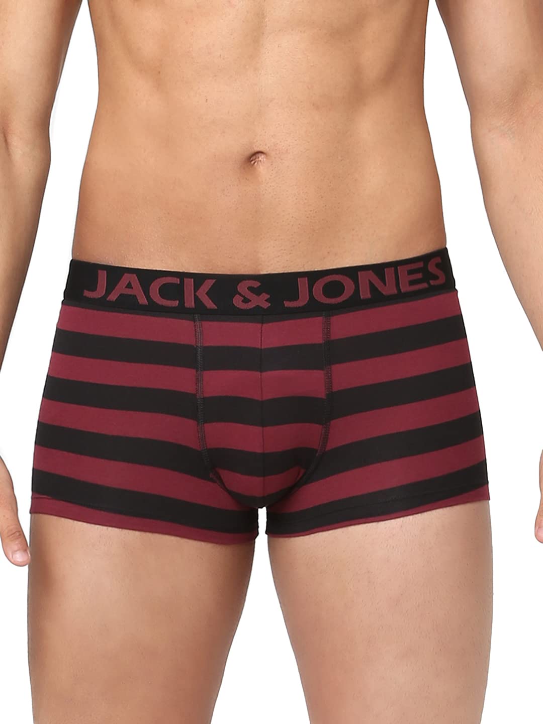 jack & jones Men's Cotton Blend Classic Regular Striped Trunks (Pack of 1)-picture-54