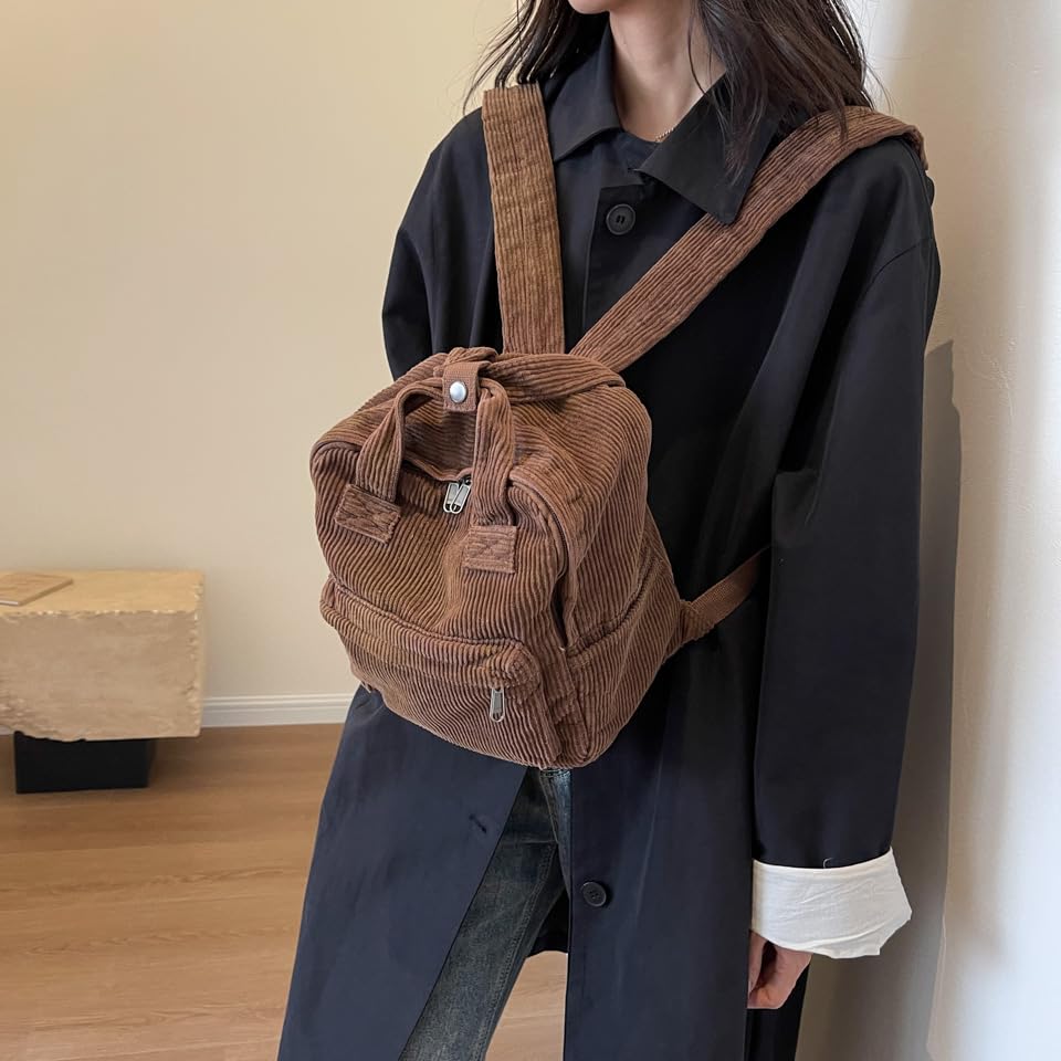 Image of MaxxCloud Vintage Denim Laptop Backpack Casual Canvas Daypack Handbag Purse Lightweight Rucksack Shoulder Bag