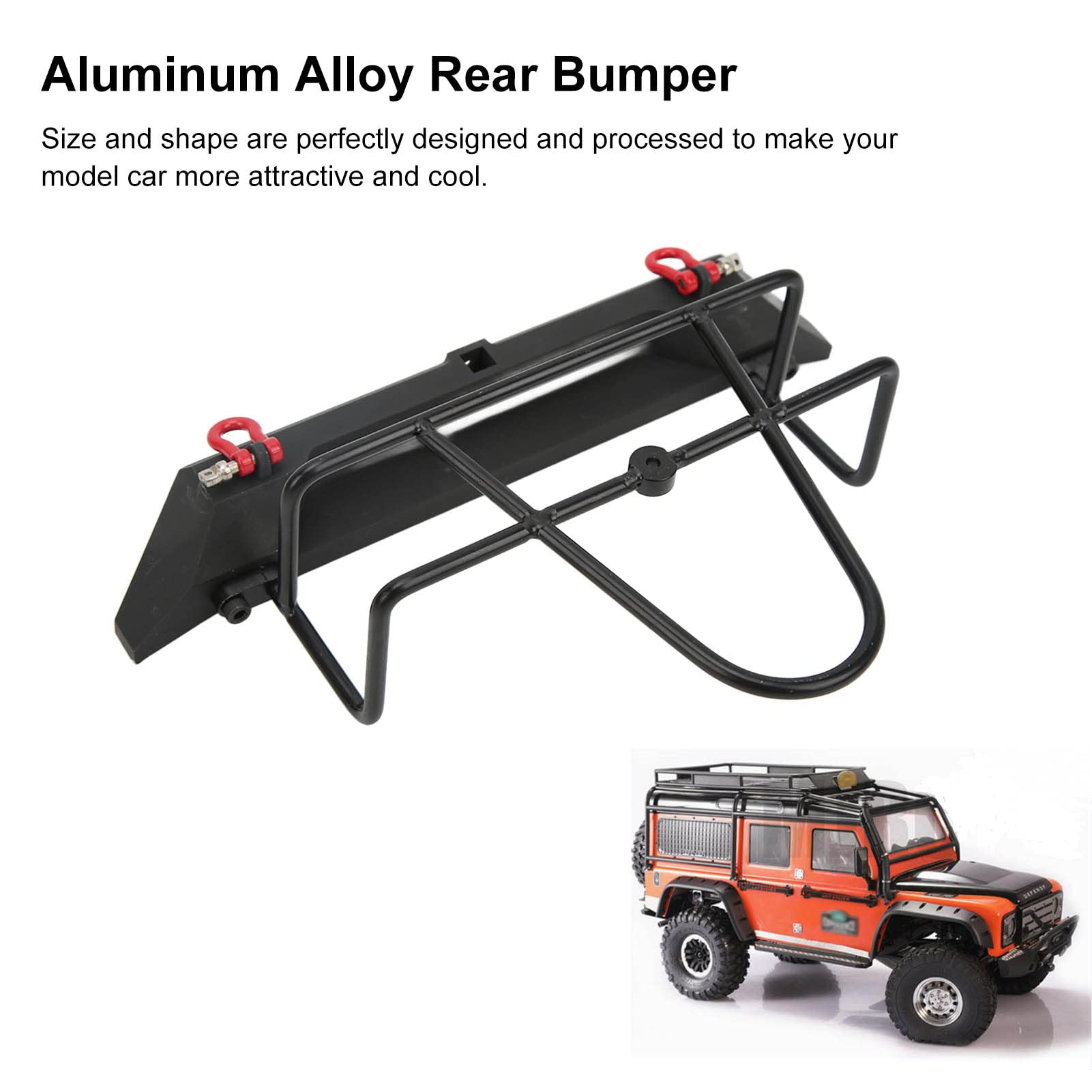 Tylny zderzak ze stopu aluminium do samochodu wspinaczkowego TRX4 SCX10 SCX10III 1/10 RC