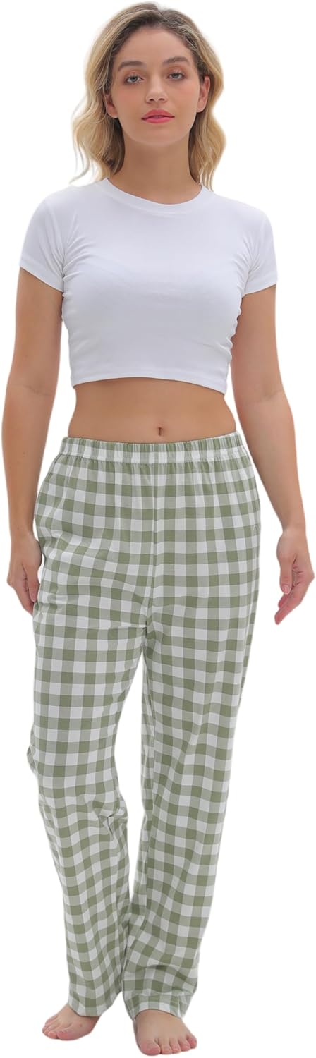 SAMGU Women's Pajama Pants, Soft Cotton Sleep Lounge Pants, Comfy Homewear pjs, Elatic Waist Pajama Bottom Pants for Women - Image 7