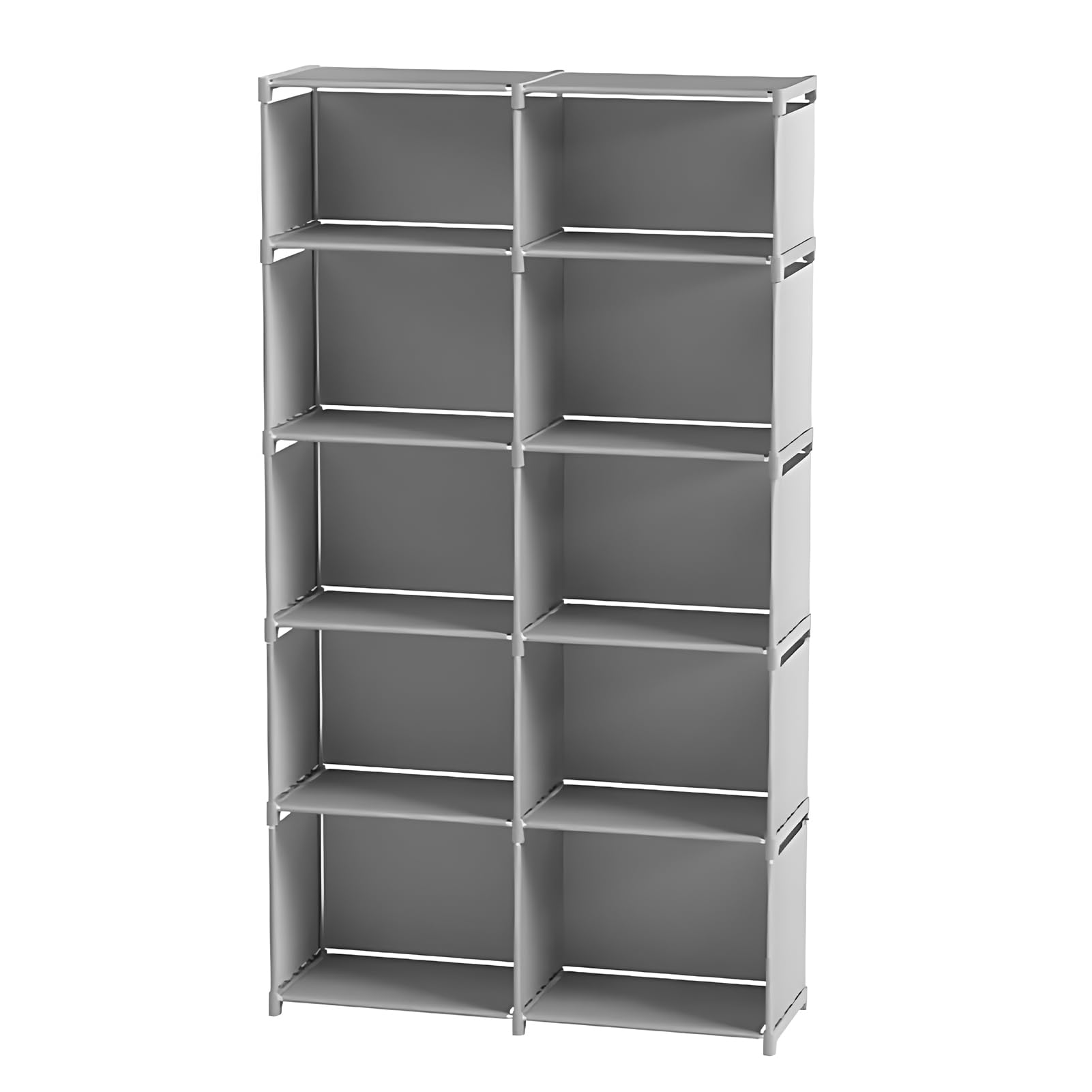 Würfel Aufbewahrungsorganisator, 10 Würfel Bücherregal DIY Kunststoff Schrank Kleidungsaufbewahrungsregale Heimorganisation mit 12mm Robustem Stahlrohr für Schrank