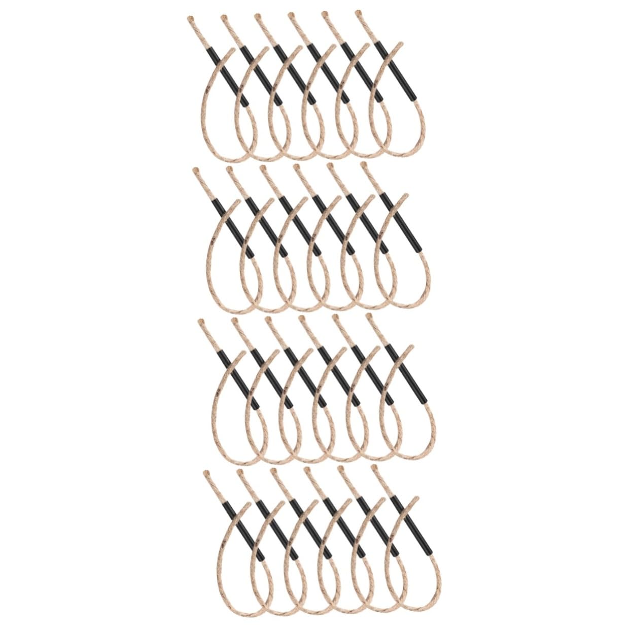 DOITOOL 24sets Portable Fire Starting Rope Lightweight Wind Resistant for Camping Hiking Fishing Emergency Situations Easy to Carry Outdoor Accessory