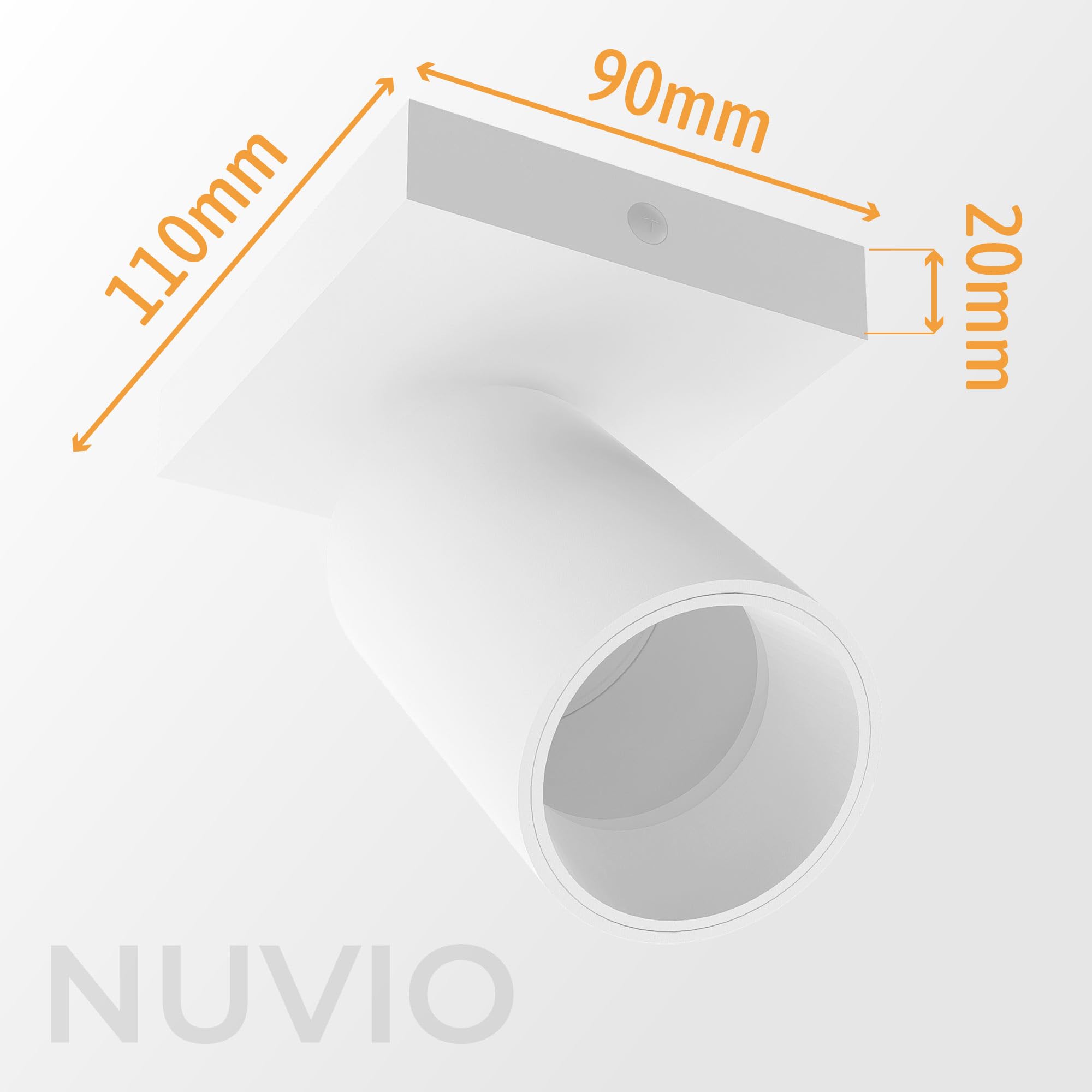 SSC-LUXon 2x NUVIO biały okrągły reflektor sufitowy GU10 - lampa sufitowa