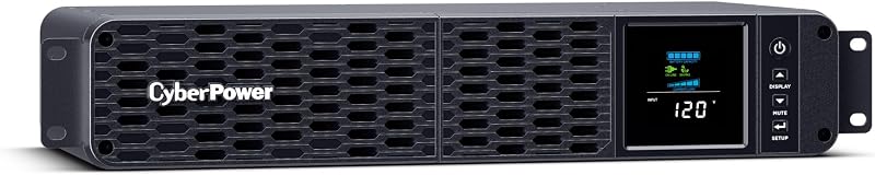CyberPower CP2000PFCRM2U PFC Respaldo de batería de UPS de onda sinusoidal | 2000VA/1200W, 8 salidas, AVR, montaje en rack de 2U de profundidad corta, certificación UL