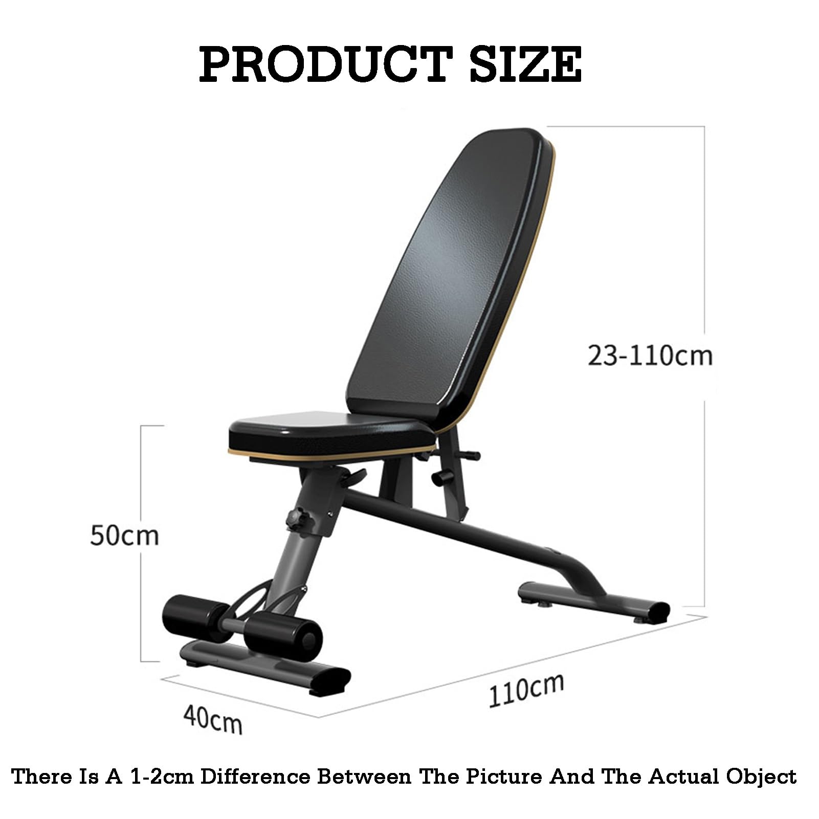 Equipo de ejercicios abdominales, banco con mancuernas ajustable, silla de prensa for ejercicios en casa, for dormitorio, garaje, sótano o gimnasio.