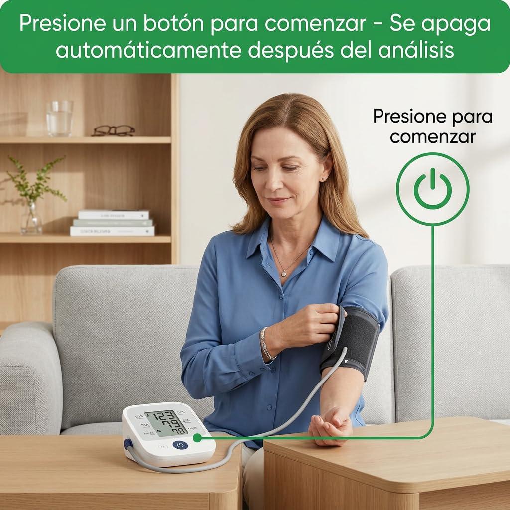 Oryzon Blood Pressure Monitor V1 Pro – Tensiómetro de Brazo Digital con Pantalla LCD Detección Arritmias Manguito Ajustable USB y Pilas para Control Diario