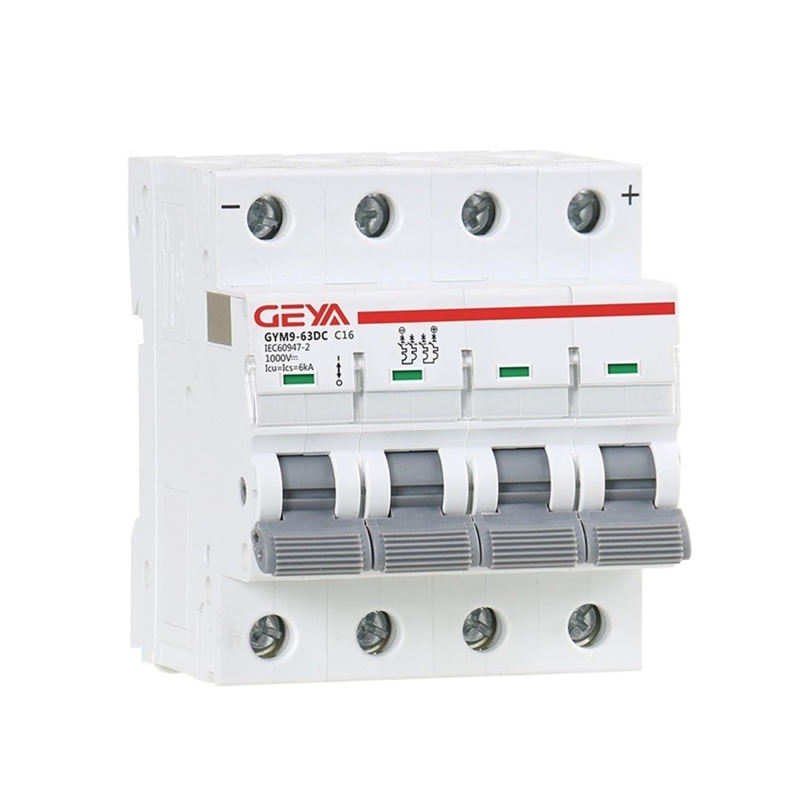 Disjoncteur miniature DC 1000V protection solaire photovoltaïque 4P 25A IEC60947