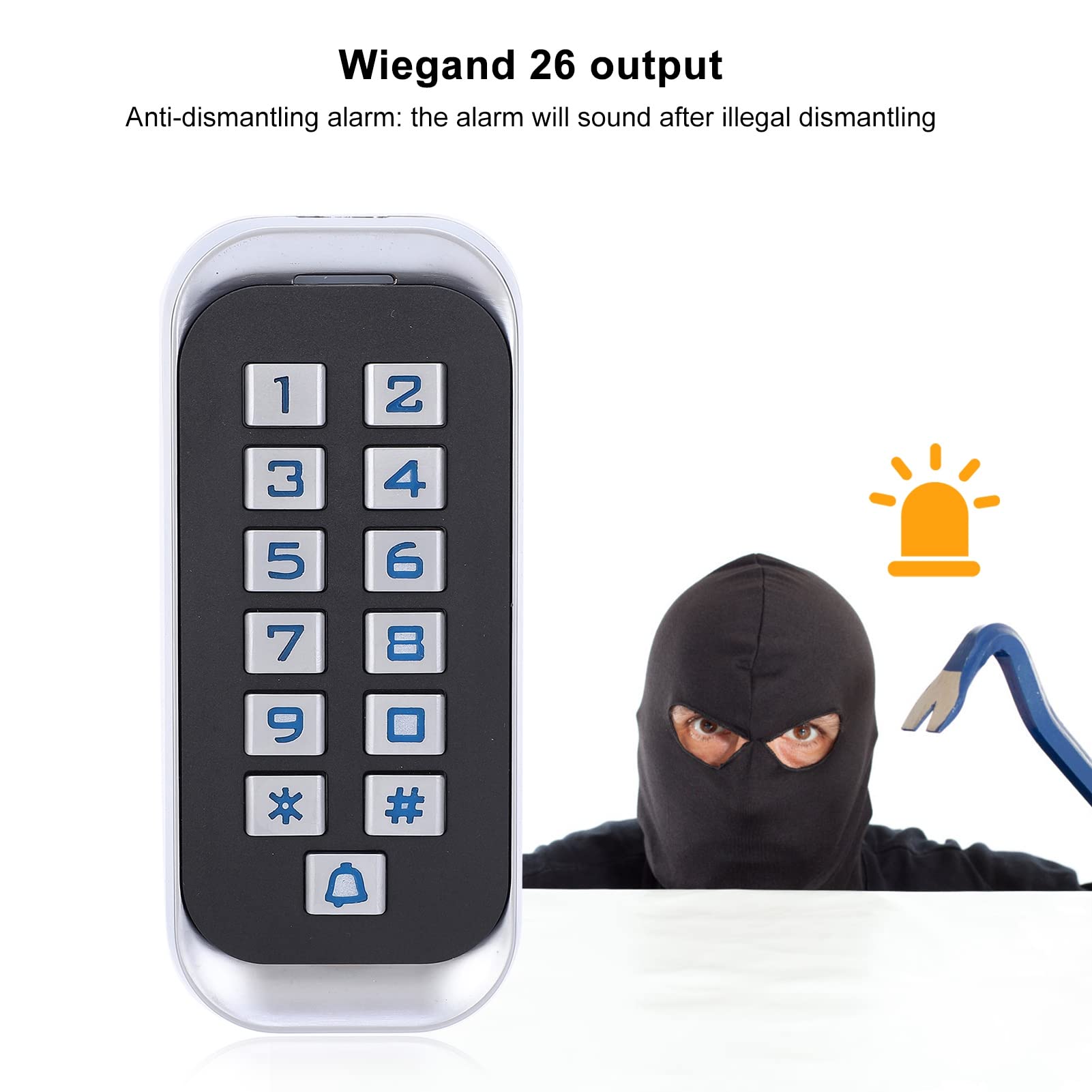 Controlador de acceso RFID de 125 KHz con teclado de retroiluminación de