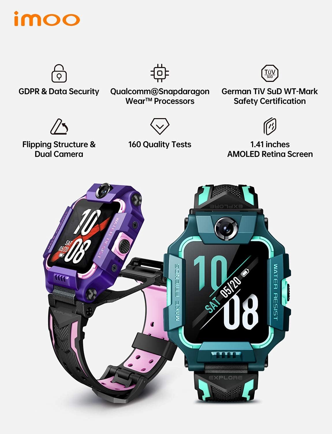 Imoo Watch Phone Z6 displaying app interface