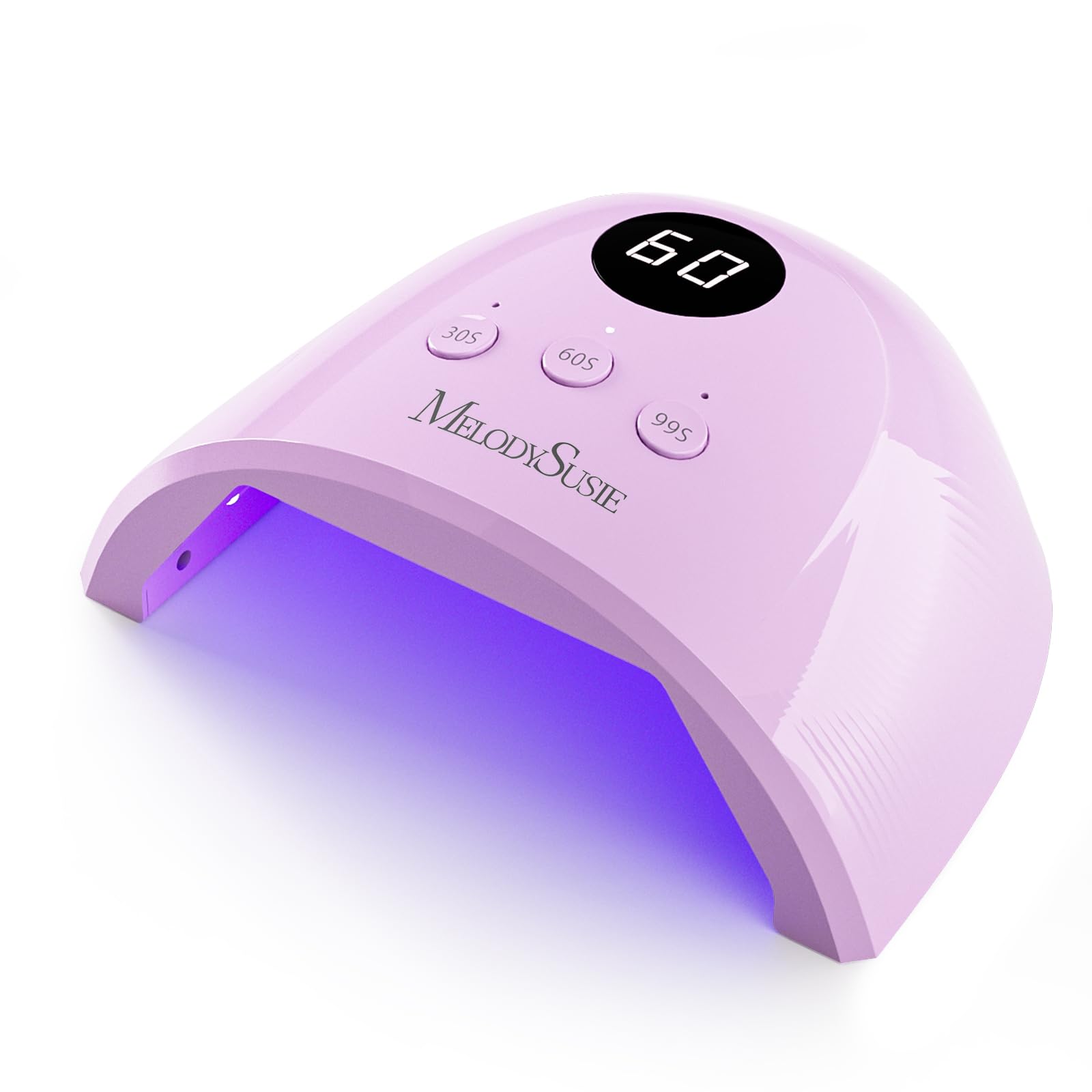 MelodySusie UV Lampe für Gelnägel, P-PLUS30F UV Lampe Nägel, LED Nagellampe mit 3 Timern, LCD-Display und Intelligenter Sensor, Nageltrockner für Alle UV Gel Nagellack (Lila, PLUS30F)