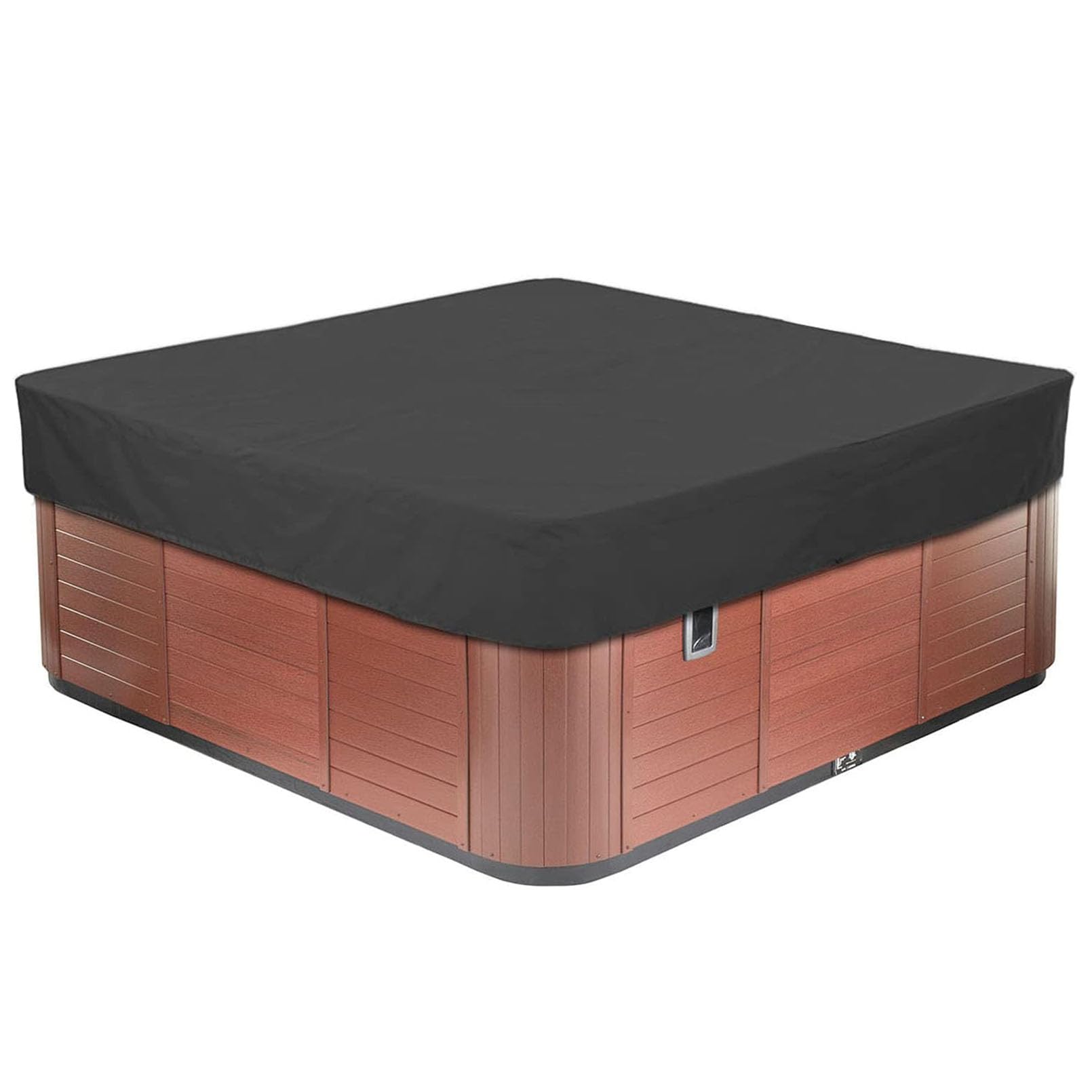 Cubierta impermeable 210D duradera para bañera de hidromasaje, resistente a la intemperie, cuadrada, protector de alberca de invierno resistente para piscinas sobre el suelo, resistente a los rayos UV