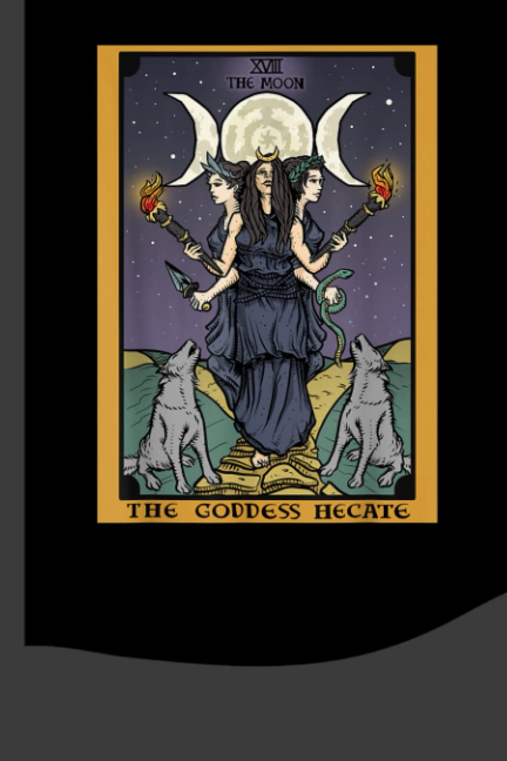 Hecate Triple Moon Goddess Witch Hekate Tarot Card Notebook: For Witches, Pagans Druids, Mages, Druids - Ritual And Spellbook Journal (Witchy Notebooks/ Journals)