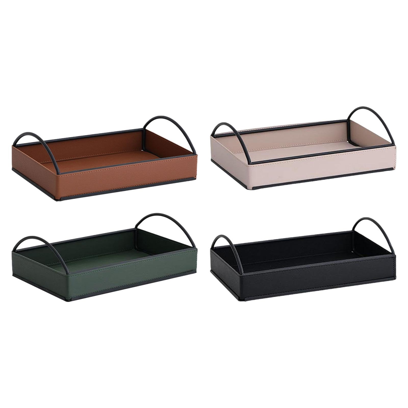 BNF®Valet Tray Organizer PU Leather Iron Keys Tray for Bathroom Entryway Dresser Brown|Home & Garden|Household Supplies & Cleaning|Home Organization|Storage Boxes 1