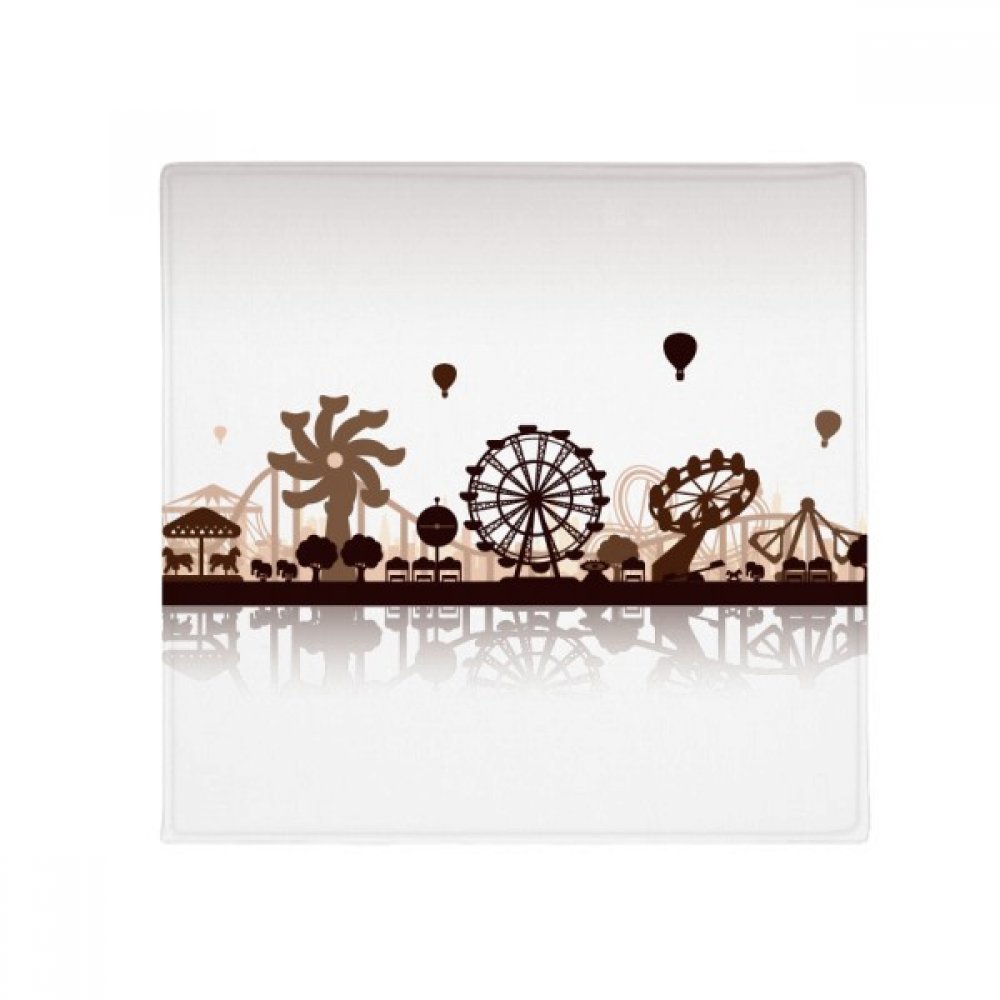 Tapis pour animaux Silhouette Parc d'Attractions Noir 50x50 cm antidérapant pour salon