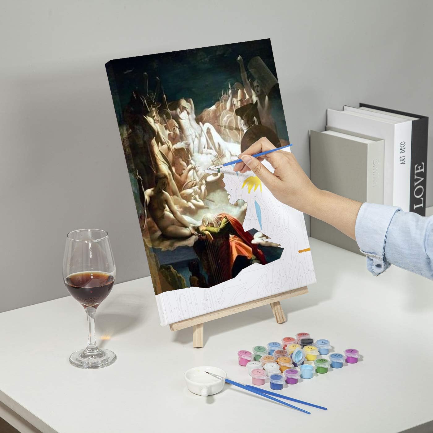 アングル　画集 Amazon | 大人のための数字による DIY 絵画、ジャン