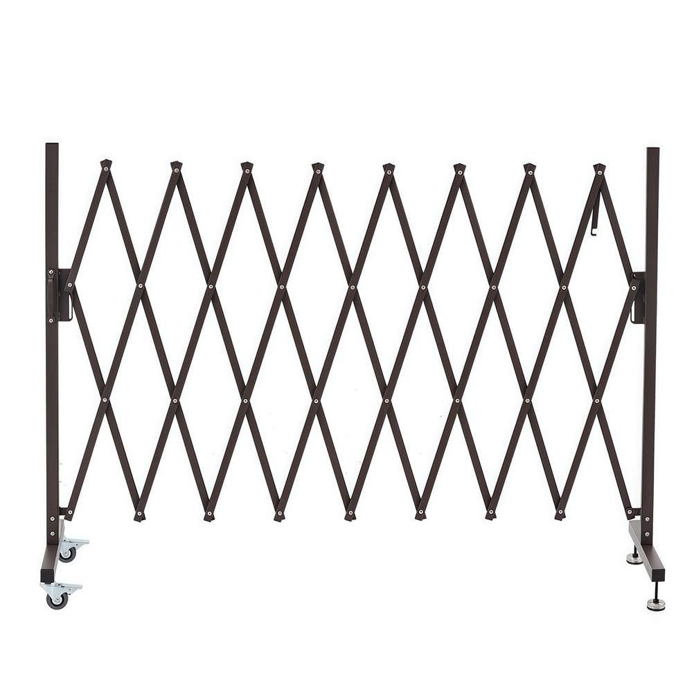 Barricade extensible pliante avec loquet et roulettes de transport