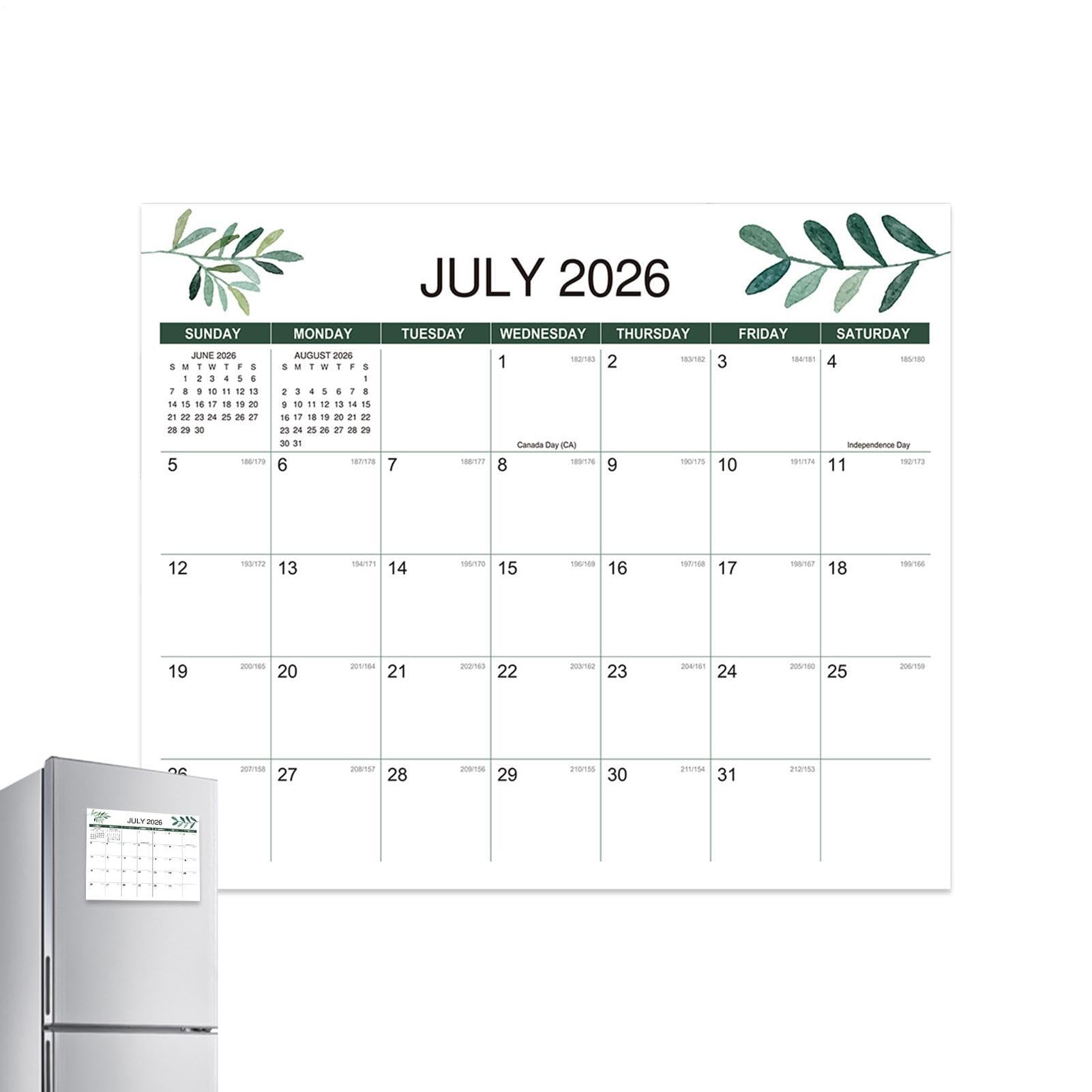 Calendrier pour réfrigérateur domestique et planificateur d'exercice école