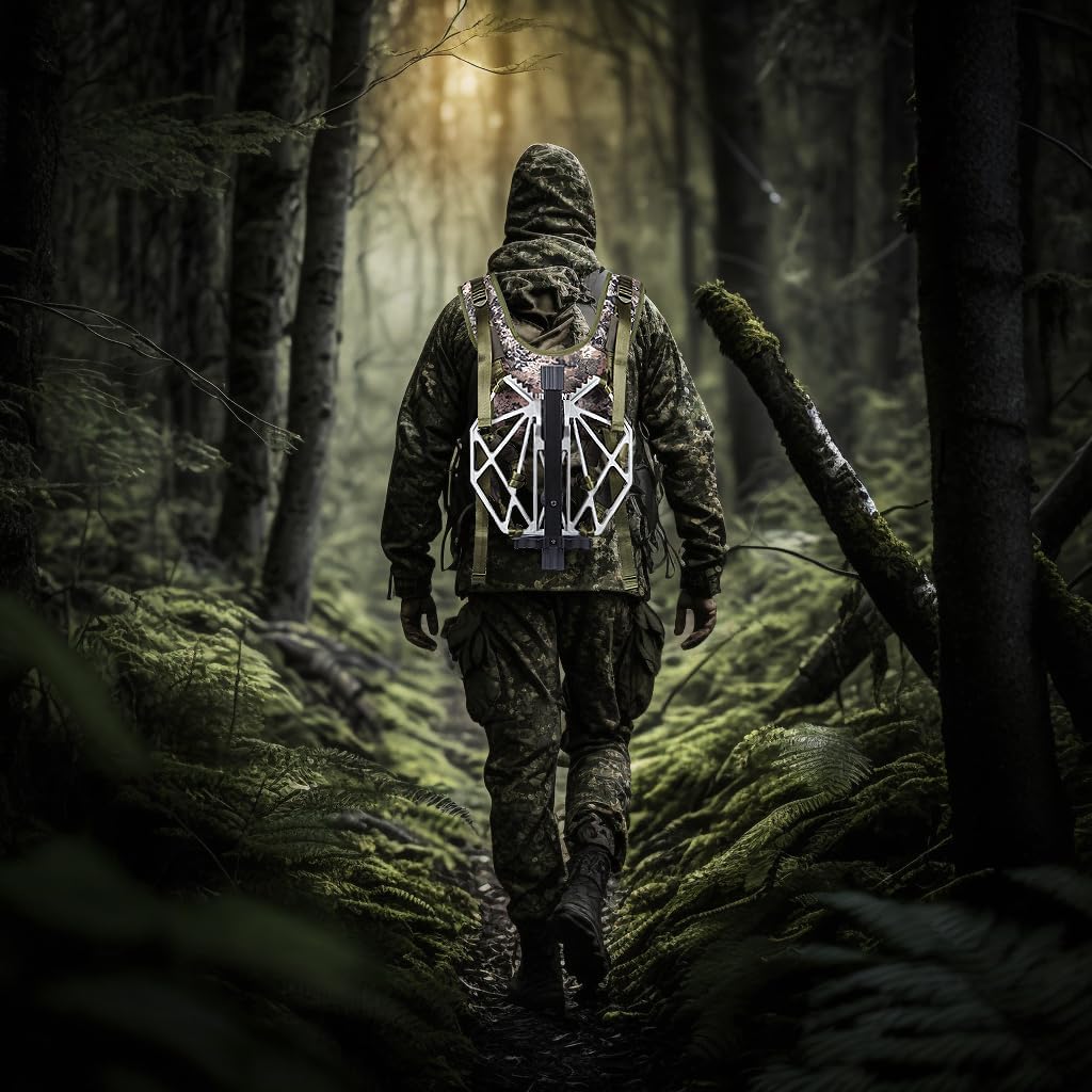 UIIHUNT Saddle Platform, Die-Cast Aluminum Construction Saddle Hunting Platform, Mobile Reliable Adjustable Hunting Platform, Silent Hunting Tree Saddle Hunting System Platform, Hunting Platform