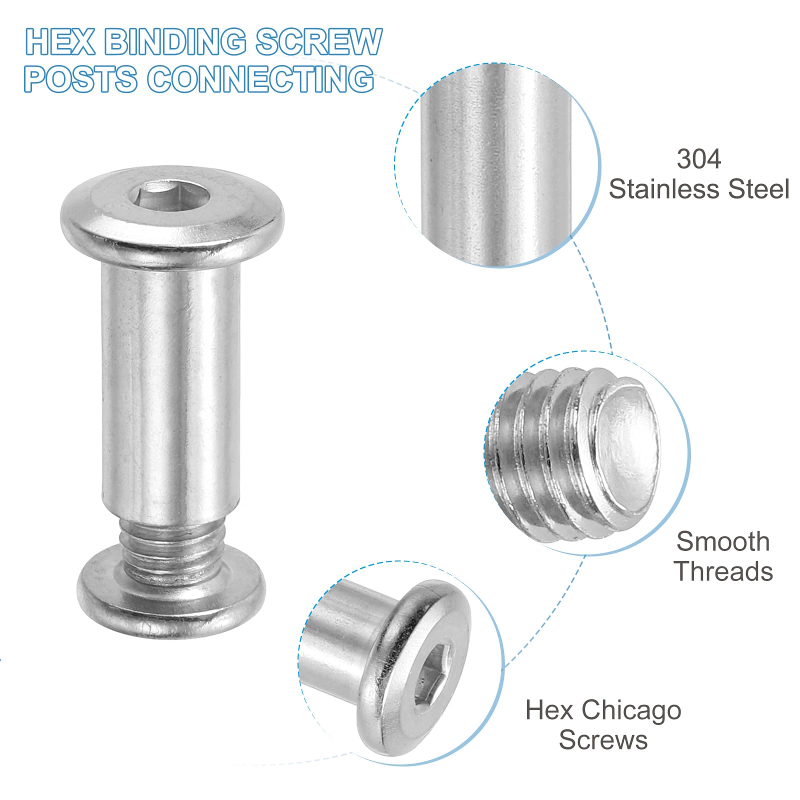 PATIKIL Hex Chicago Screws - Image 3