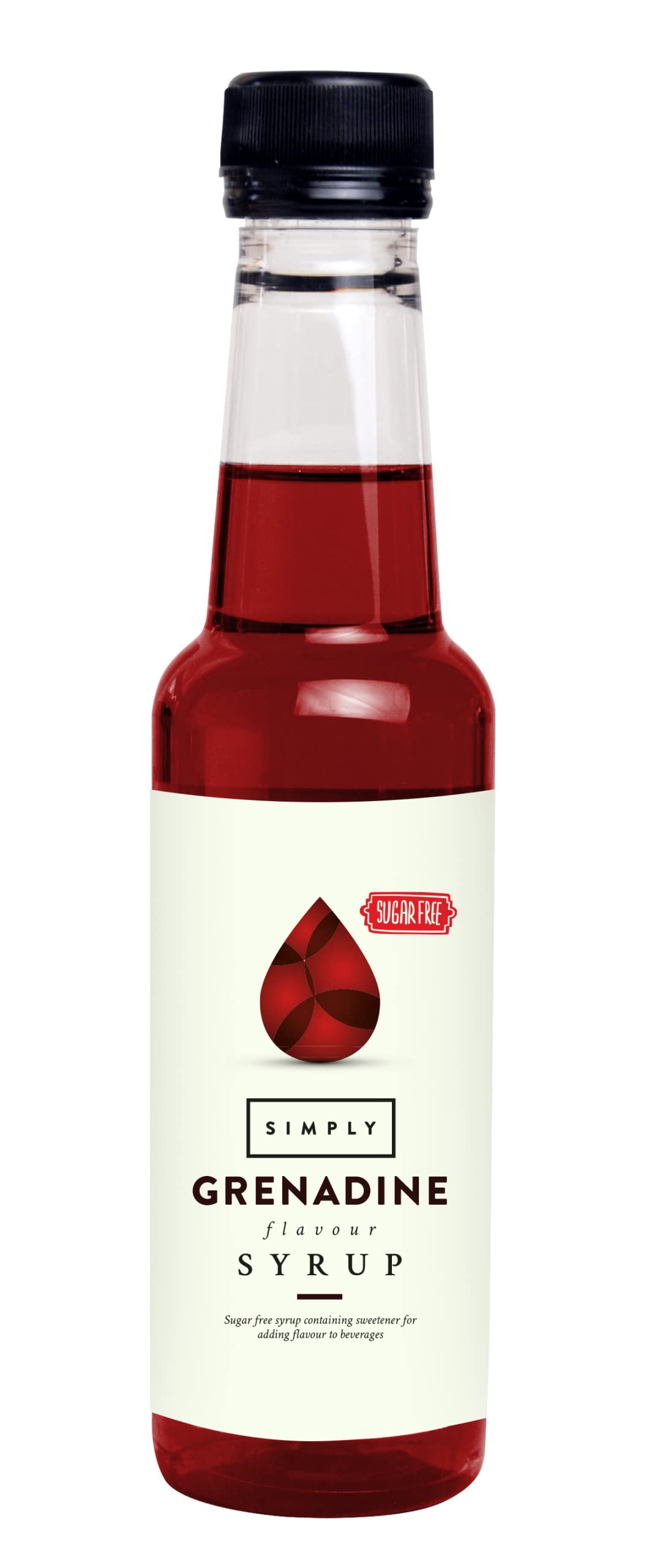 Simply Sugar Free Grenadine Syrup, Low Calorie, Vegan & Nut Free Flavoured Syrup for Coffee, Cocktails & Baking (250ml)