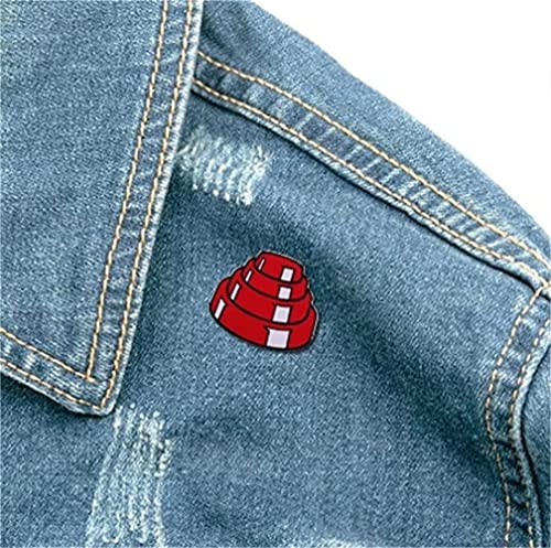 Image of Red Energy Dome Brooch Pin Rock Band Enamel Pin Cool Enamel Pin Cute Brooches for Backpacks Hats and Jackets