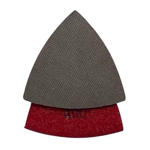 Miniatura 8 de Almohadillas de pulido triangulares de diamante de 3 "para herramientas oscilantes, altura de segmento de 0.118 in, galvanizado, grano 60