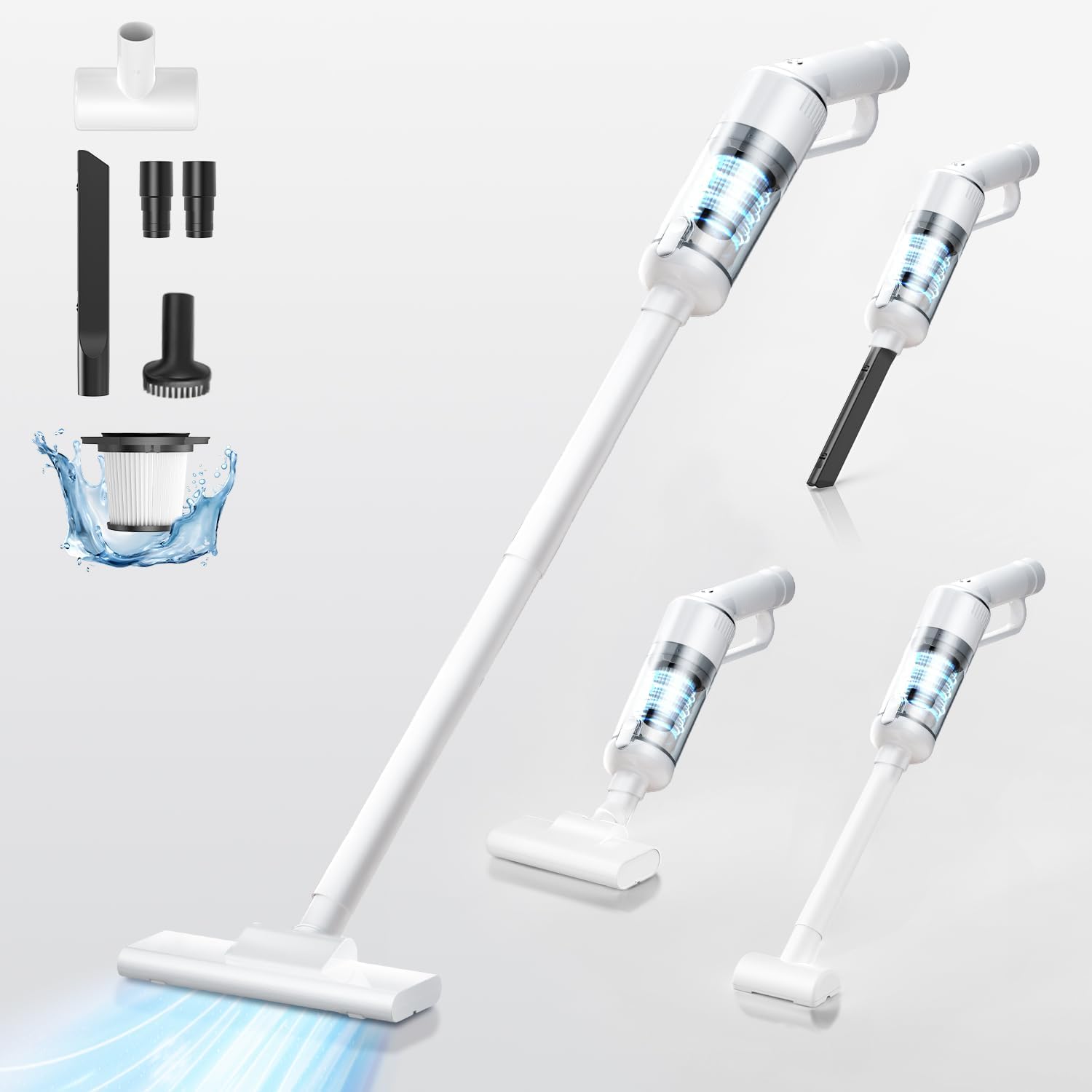 掃除機✨コードレス 業界初 腰痛ゼロ折りたたみ式 70KPa超強力吸引