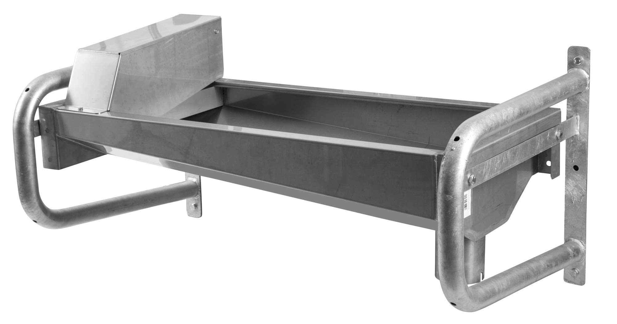 Kerbl de acero inoxidable trog Bebedero para 120 cm con consola de pared