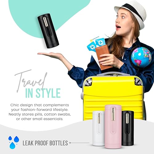 Miniatura 7 de Botella dispensadora de viaje 6 en 1, compacta, a prueba de fugas, fácil de rellenar, duradera, portátil y ecológica (blanco)