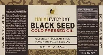 Pure Black Seed Oil - 16 OZ - 100% Pure and Cold Pressed Black Seed - Non-GMO and Vegan - Nigella Sativa