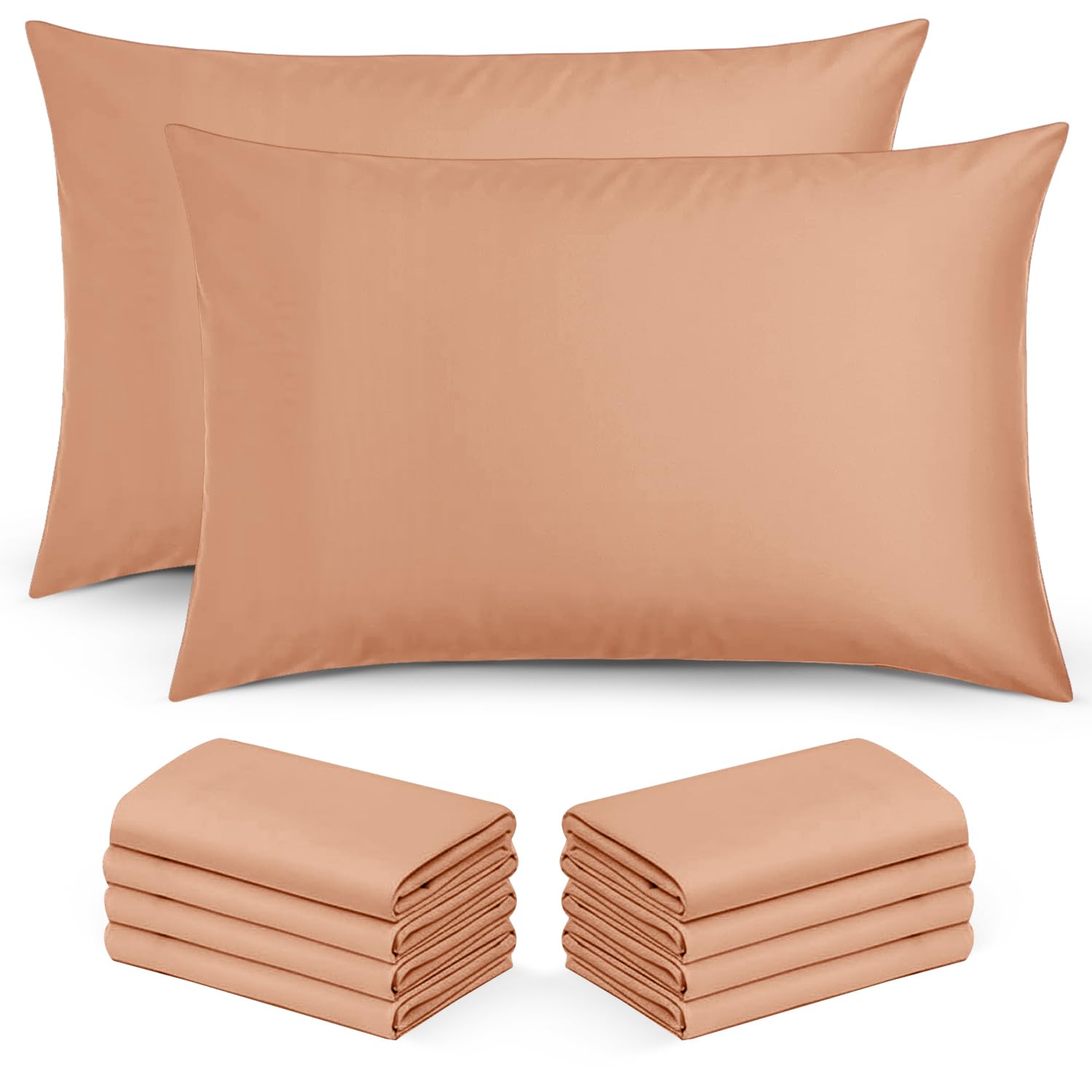Moonlight Bedding Pillow Cases 2 Pack – Beige Pillowcases Envelope Closure Super Soft Brushed Microfiber Standard House Wife Pillow Covers, (50 X 75 CM) — view 50