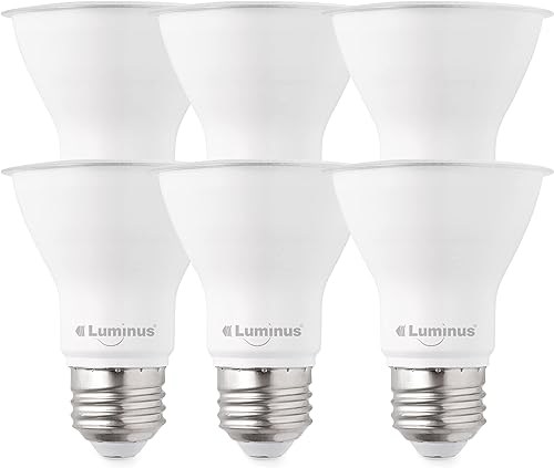 Luminus PLYC3225 Par20 - Bombilla LED regulable de 7 W (50 W) 550 lúmenes, luz diurna 5000 K, paquete de 6