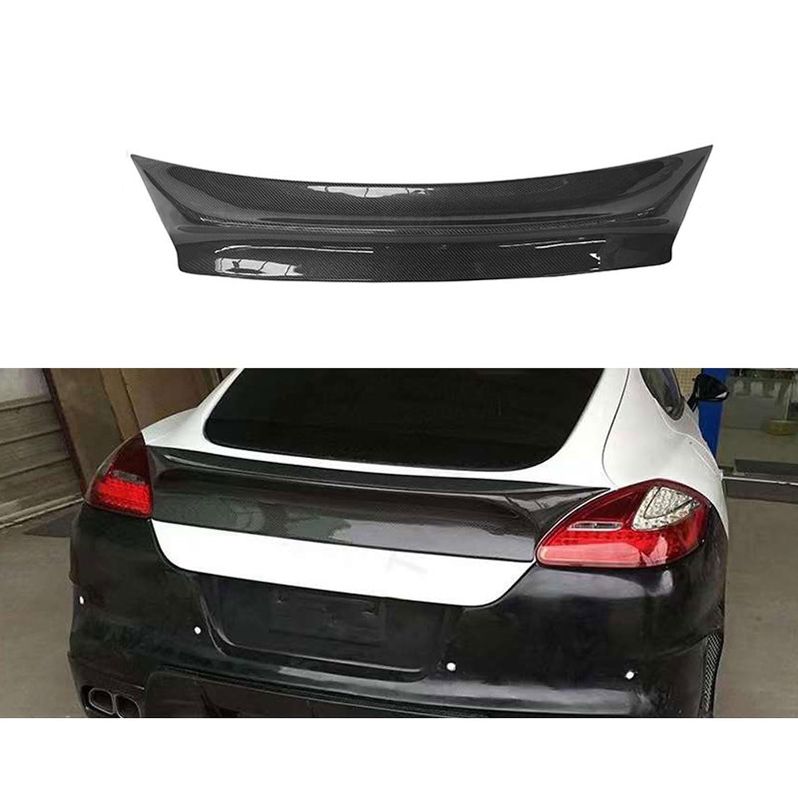 Onwzcjdi Normal Car Rear Spoilers For Porsche Panamera 970.1,Carbon Fiber Tail Wing Lip Spoiler Tailfin Rear Rear Roof Spoiler Rear Trunk Spoiler Spoiler Lip Styling Fittings