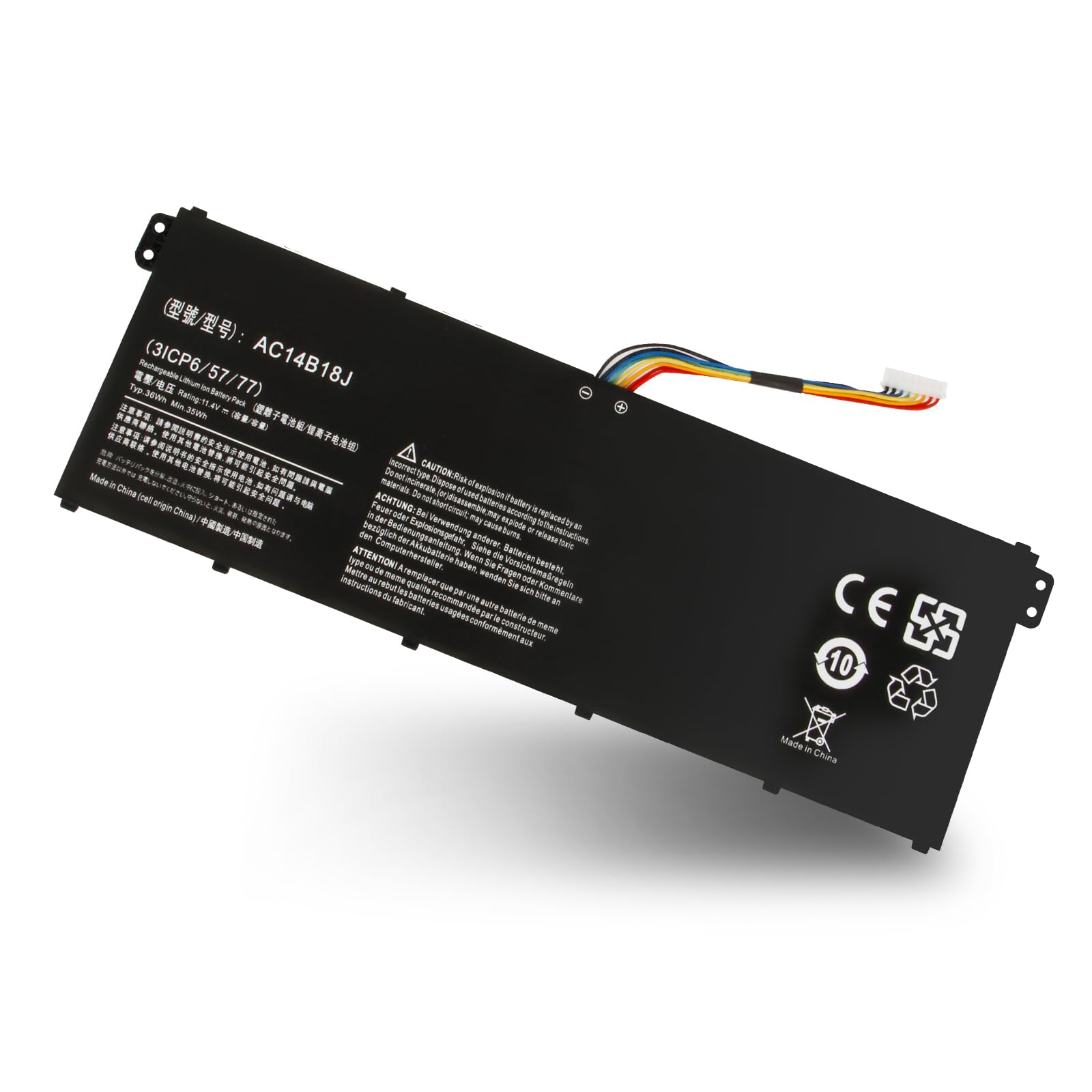 Matesk AC14B18J AC14B8K Batteria per Acer Aspire ES1-521 ES1-523 ES1-571 E5-721 E5-731 E5-732 E5-771G ES1-711 E3-112 ES1-111M V3-772G V3-771G V3-571G V5-573G V5-571 AC14B3K 11.4V 36Wh Matesk AC14B18J AC14B8K Batteria per Acer Aspire ES1-521 ES1-523 ES1-571 E5-721 E5-731 E5-732 E5-771G ES1-711 E3-112 ES1-111M V3-772G V3-771G V3-571G V5-573G V5-571 AC14B3K 11.4V 36Wh