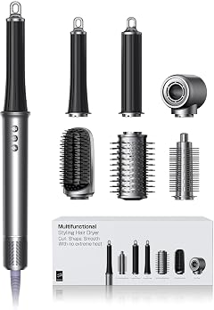 All-in-One Air Styler - Auto Curl Straighten Volumize Dry - 160000 RPM High-Speed for Faster Styling - Reduces