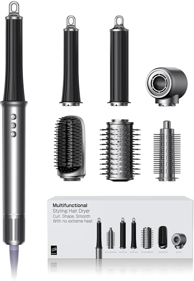 All-in-One Air Styler - Auto Curl Straighten Volumize Dry - 160000 RPM High-Speed for Faster Styling - Reduces