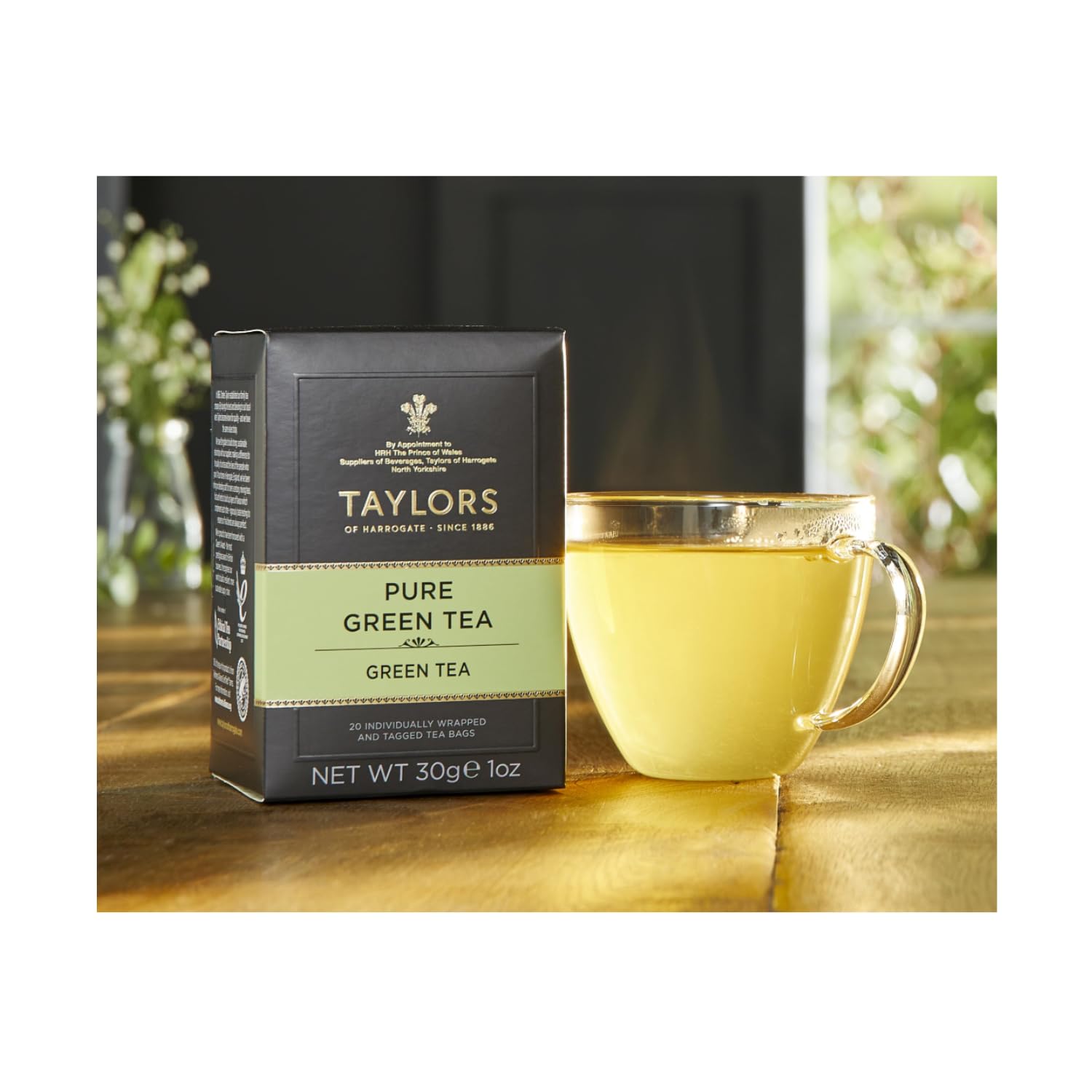 Taylors® | Czysta, czysta i jasnozielona herbata - 6 x 20 filtrów do herbaty (300 gr) | Czysta zielona herbata Sencha