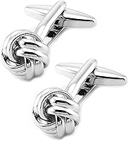 Jonwo Knot Cufflinks in Gift Box - Brass Cuff Links for Men Women, Wedding Business Daily Wear Tuxedo Shirt Gifts