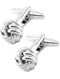 Knot Cufflinks in Gift Box Cuff Links for Men Lady Daily Wear Business Wedding Party Tuxedo Shirt Birthday Gift