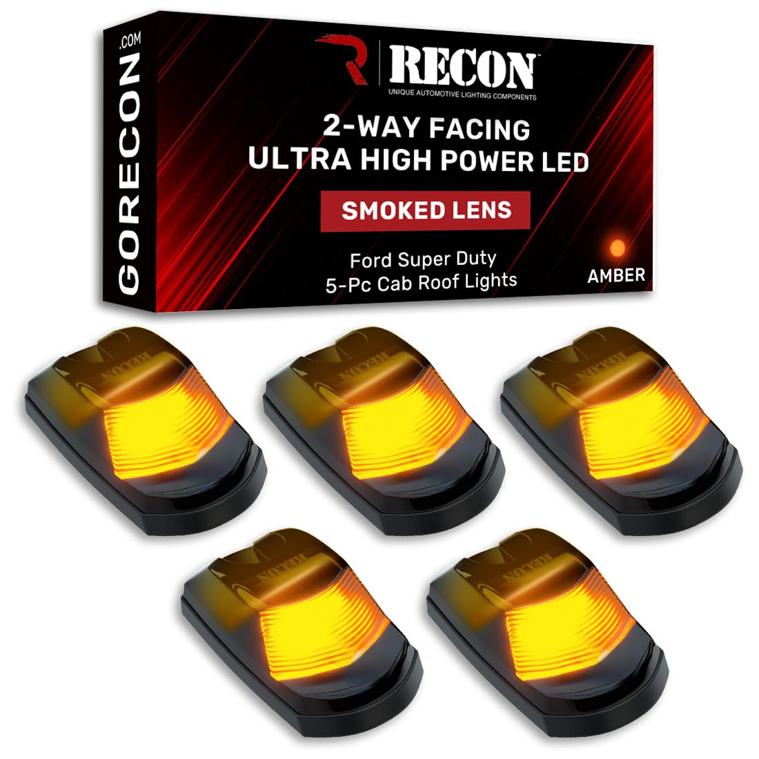 Amazon.com: RECON - Fits 2017-2022 Super Duty 5-Piece Cab Roof Light ...