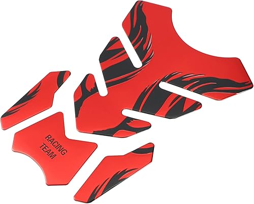 X AUTOHAUX Adhesivo protector universal de motocicleta 3D PVC almohadilla de goma emblema etiqueta engomada protectora calcomanía roja