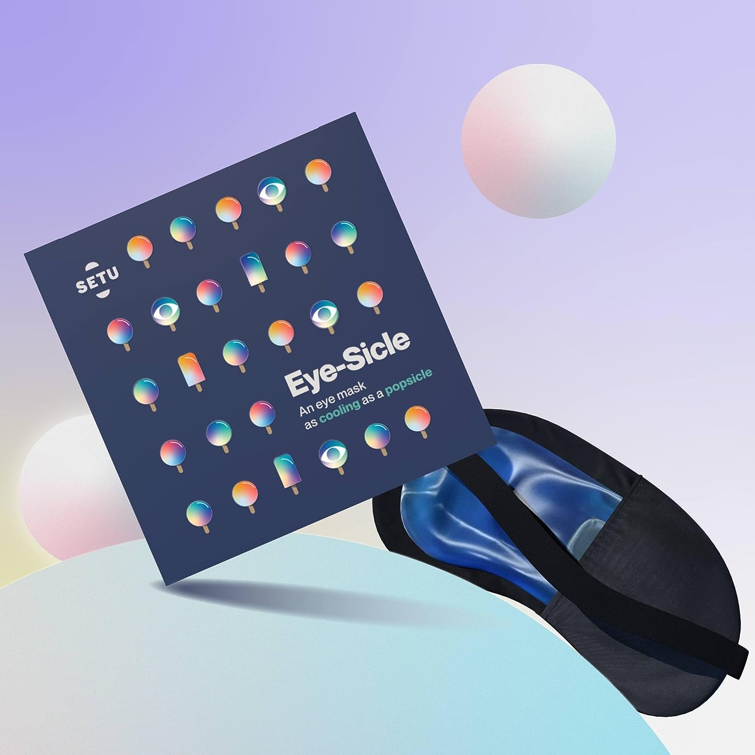 Setu Melatonin 5mg (30 Strips) & Setu Cooling Eye Mask | Combo Pack | Relaxation & Deep Sleep, Eases Jet Lag Strain and Non-Habit Forming (Pack of 2) - Image 2 thumbnail