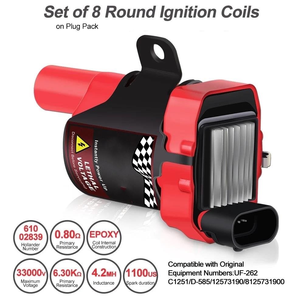 Bobina De Encendido Para GMC Para Savana 1500 2500 3500 5.3l V8 Para Sierra 1500 Bobinas Encendido Paquete Bujías UF262 D585 Bobina Alto Rendimiento Para Automóvil
