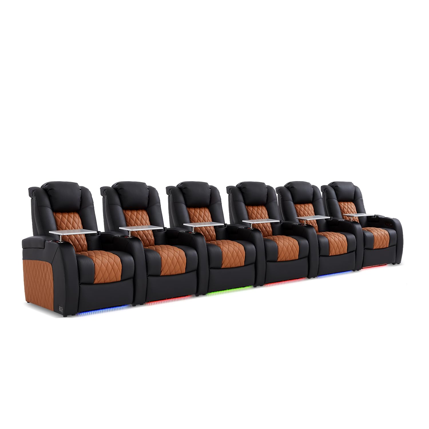 Weilianda Home Theater Seating, Top Grain Leather Movie Theater Chair