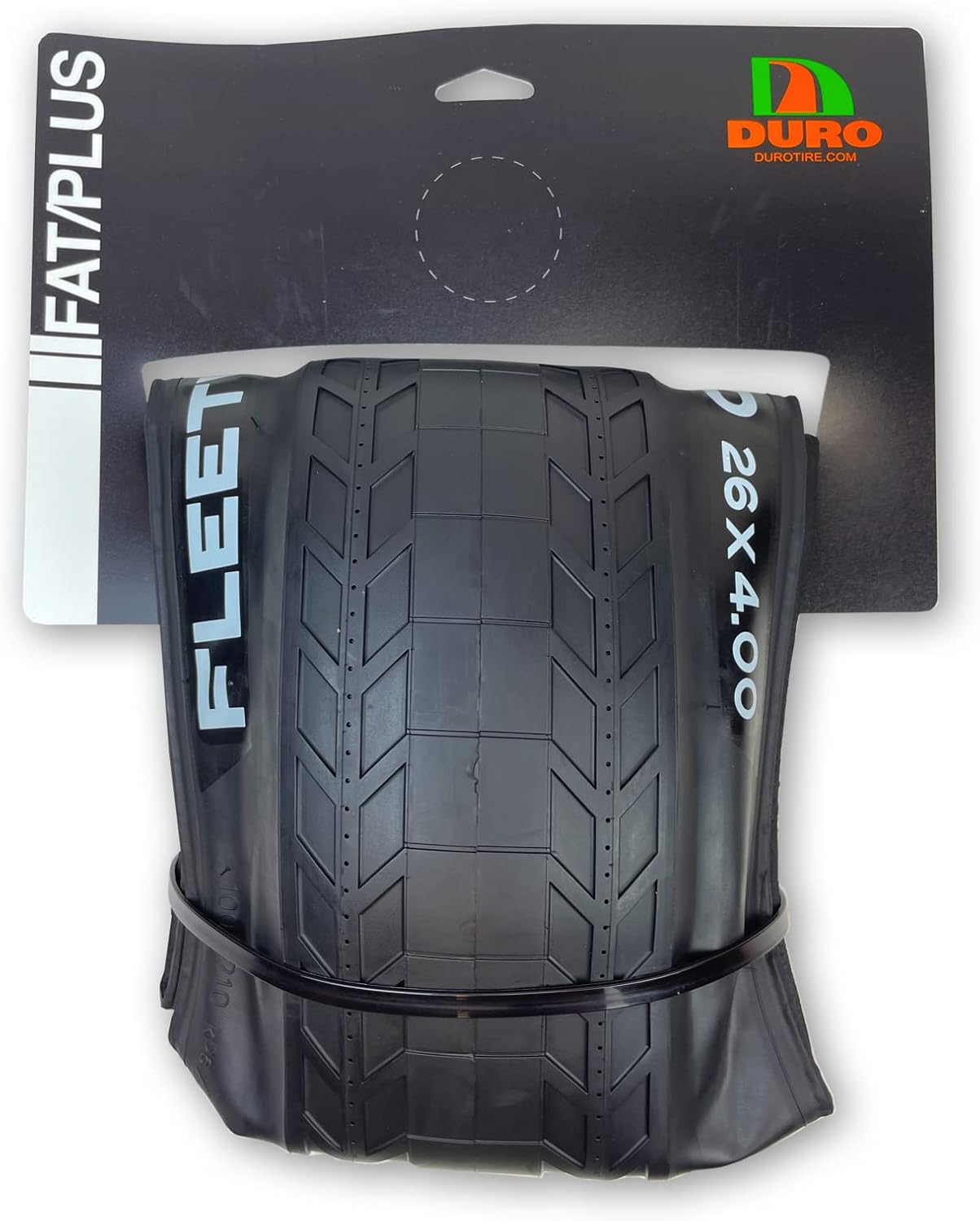 Duro Tire 26x4.0 Fleetwood Semi-Slick Street Bike Tire with Folding Beads 26x4, Black